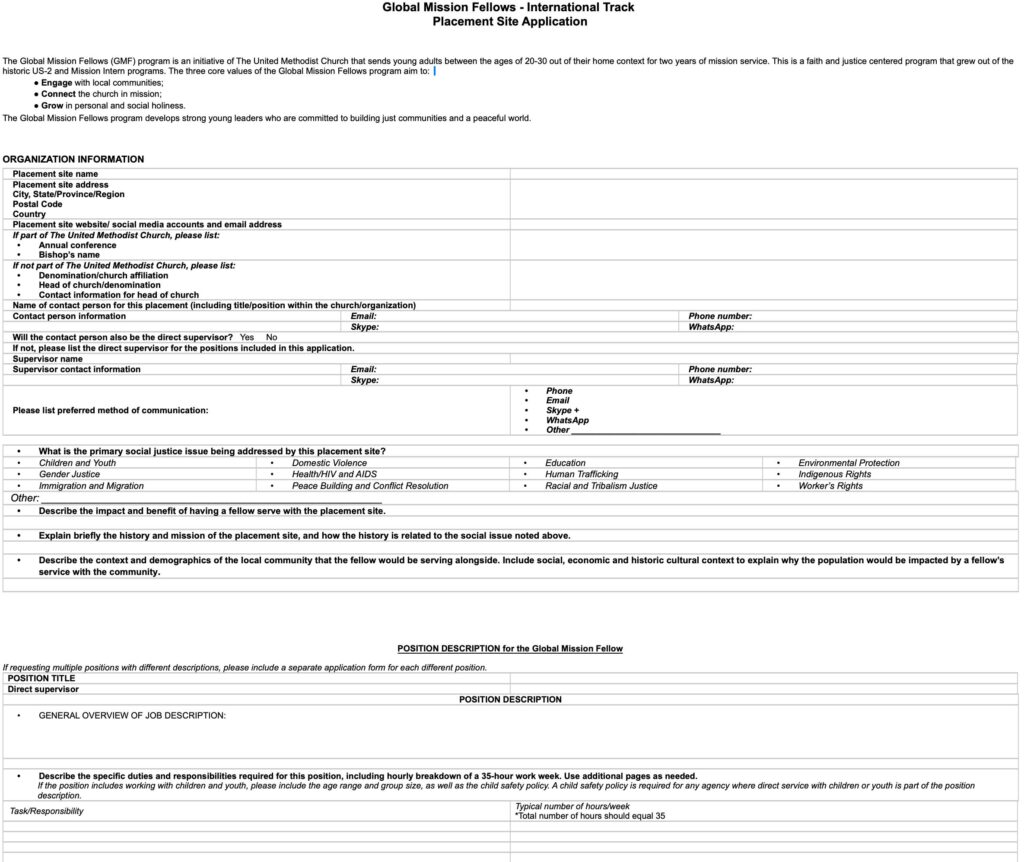 GMF International Track Site Application